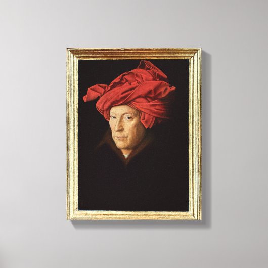 Portret van een Man, 1433 (olie op eikenhout) (zie Canvas Afdruk (Voorkant)