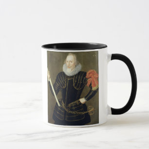 Portret van een Man, 1593 (olie op het paneel) Mok
