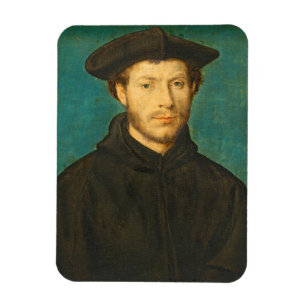 Portret van een Man, c. 1536- 40 (walnolie) Magneet