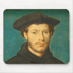 Portret van een Man, c. 1536- 40 (walnolie) Muismat