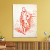 Portret van een Man, Edward Gibbon (1737-94) genaa Canvas Afdruk (Insitu (Woonkamer))