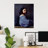 Portret van een Man (L'Ariosto) van Tiziano Vecell Poster (Thuiskantoor)