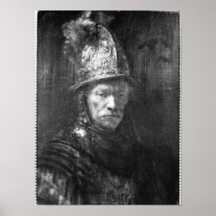 Portret van een Man met een Golden Helmet, 1648 Poster