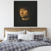 Portret van een Man, of Condottiere, 1475 (olie o Canvas Afdruk (Insitu (Slaapkamer))