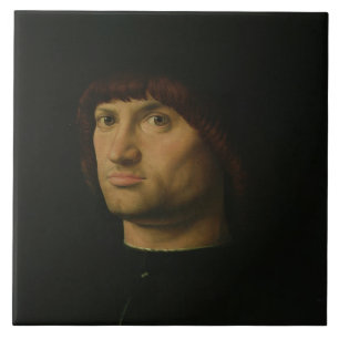 Portret van een Man, of Condottiere, 1475 (olie o Tegeltje