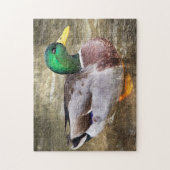 Portret van een mannelijke mallard legpuzzel (Verticaal)