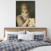 Portret van een meisje dat in Hair is bedekt Canvas Afdruk (Insitu (Slaapkamer))