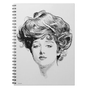 Portret van een meisje van Gibson, 1900 Notitieboek