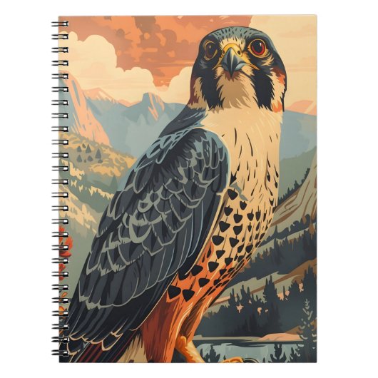  portret van een Merlin Falcon Notitieboek (Voorkant)