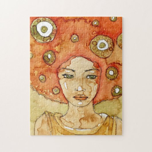 Portret van een mooi meisje legpuzzel (Verticaal)