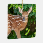 Portret van een Newborn Fawn (witstaarhert) Keramisch Ornament (Rechts)