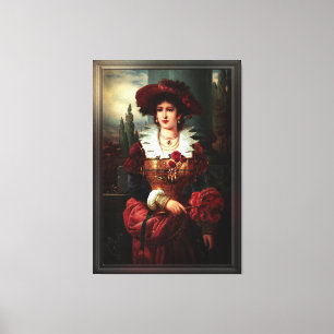Portret van een Noble Lady door Franz Seraph Russ Canvas Afdruk