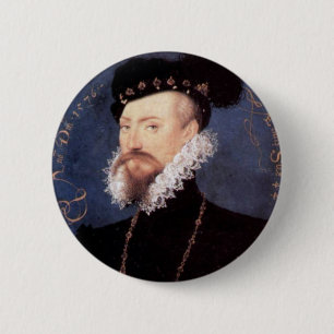 Portret van een onbekende herenman, 1576 ronde button 5,7 cm