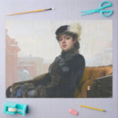 Portret van een onbekende vrouw, Ivan Kramskoi Tissuepapier (Craft)