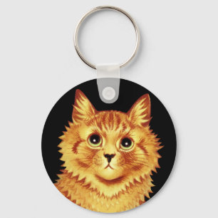 Portret van een oranje kat door Louis Wain Sleutelhanger