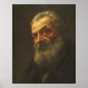 Portret van een oud Man - Alphonse Legros Fine Art Poster