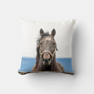 Portret van een paard kussen