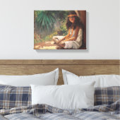 Portret van een polynesiaans meisje - Helen T. Dra Canvas Afdruk (Insitu (Slaapkamer))