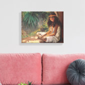 Portret van een polynesiaans meisje - Helen T. Dra Canvas Afdruk (Insitu (Woonkamer))