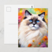 Portret van een Relax Ragdoll Kat Briefkaart (Voorkant / Achterkant)