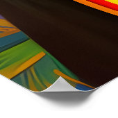 Portret van een robot alien | AI Art. Poster (Hoek)