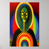 Portret van een robot alien | AI Art. Poster (Voorkant)