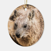 Portret van een Rock Hyrax Keramisch Ornament (Links)