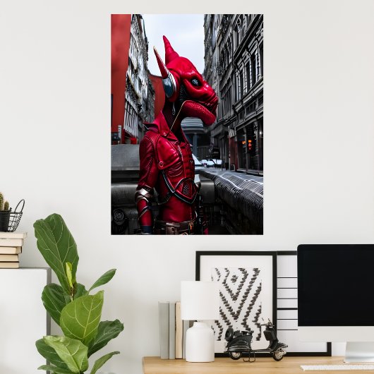 Portret van een rode Republikeinse buitenaards | A Poster (Thuiskantoor)