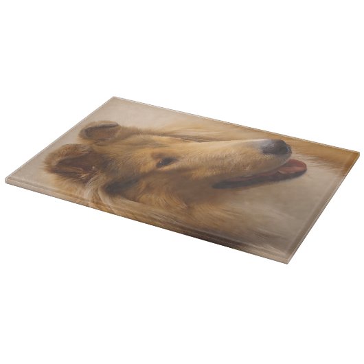 Portret van een ruige Sable Collie Snijplank (Hoek)