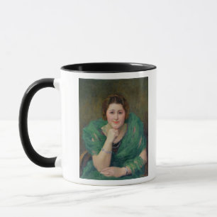 Portret van een Russische vrouw met een Groene Sca Mok