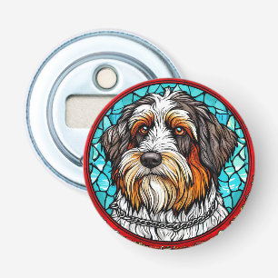 Portret van een schattige hond button flesopener