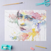Portret van een schilderij van de Waterverf van he Tissuepapier (Craft)