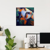 Portret van een slapende vrouw "Nightfall" Poster (Thuiskantoor)