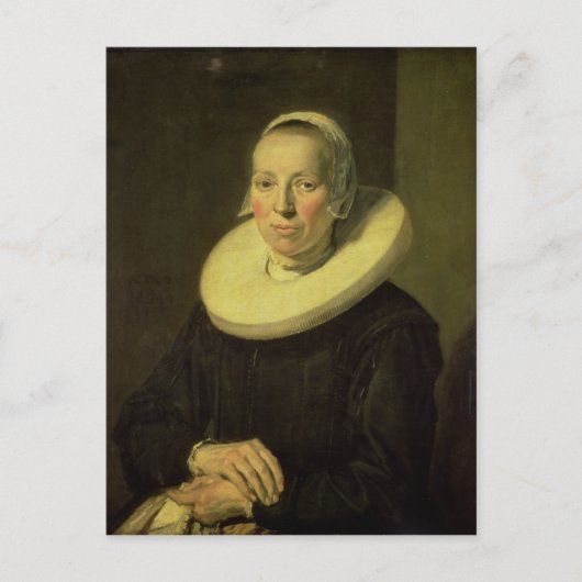Portret van een vrouw, 1644 briefkaart (Voorkant)