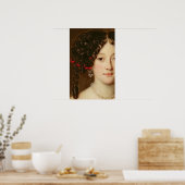 Portret van een vrouw 3 poster (Keuken)