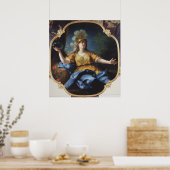 Portret van een vrouw als Minerva, 1730 Poster (Keuken)