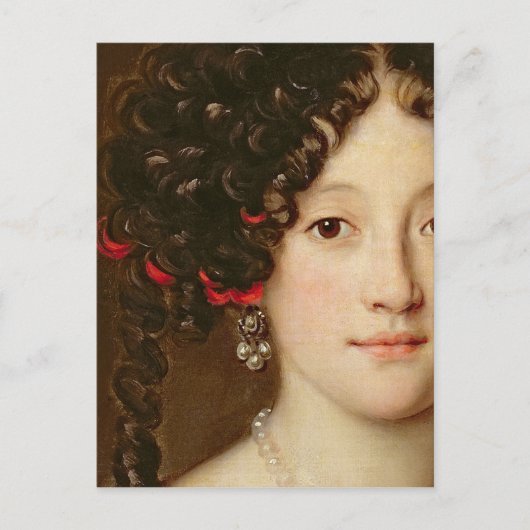 Portret van een vrouw briefkaart (Voorkant)