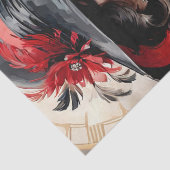  portret van een vrouw - Decoupage- Tissuepapier (Detail)