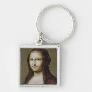 Portret van een vrouw geïnspireerd door de Mona L Sleutelhanger