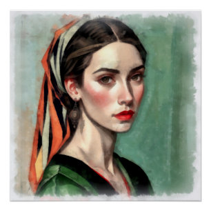 Portret van een vrouw perfect poster