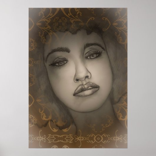 Portret van een vrouw poster (Voorkant)