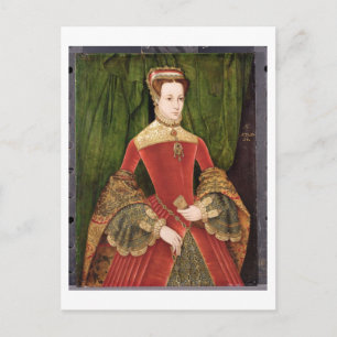 Portret van een vrouw van 16 jaar oud, eerder geïd briefkaart