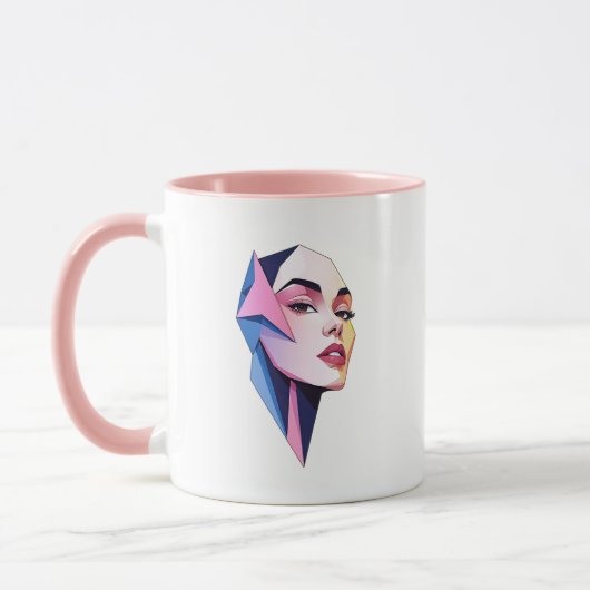 Portret van een vrouw van karakter. mok (Links)