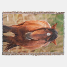 Portret van een Wild Mustang Deken