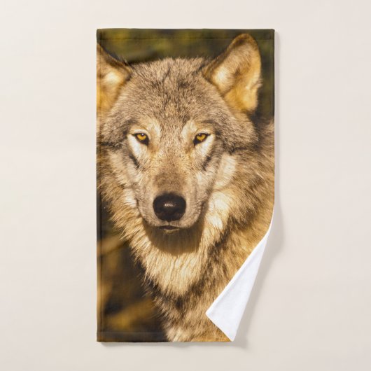 Portret van een Wolf Bath Towel-set Bad Handdoek (Handdoek)
