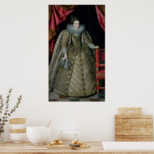 Portret van Elisabeth van Frankrijk 1615 Poster (Keuken)