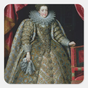 Portret van Elisabeth van Frankrijk 1615 Vierkante Sticker
