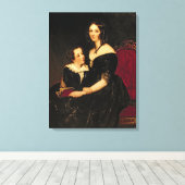 Portret van Eliza Boardman en haar zoon Robert 18 Canvas Afdruk (Insitu (Houten vloer))