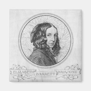 Portret van Elizabeth Barrett Browning Magneet