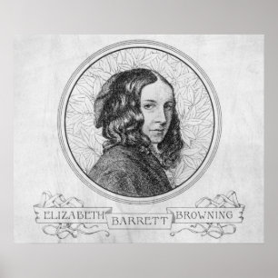 Portret van Elizabeth Barrett Browning Poster